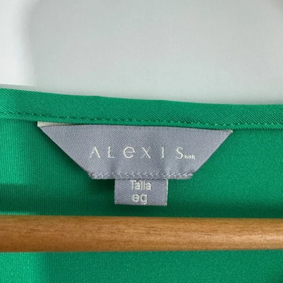 Alexis Women’s Size XL Solid Green Scoop Neck Pullover Stretch Casual Top - Picture 3 of 5